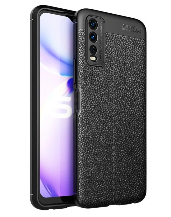 Newface Vivo Y11S Kılıf Auto Focus Kapak - Siyah