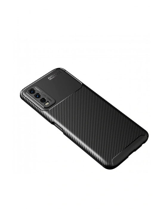 Newface Vivo Y11S Kılıf Auto Focus Karbon Kapak - Siyah