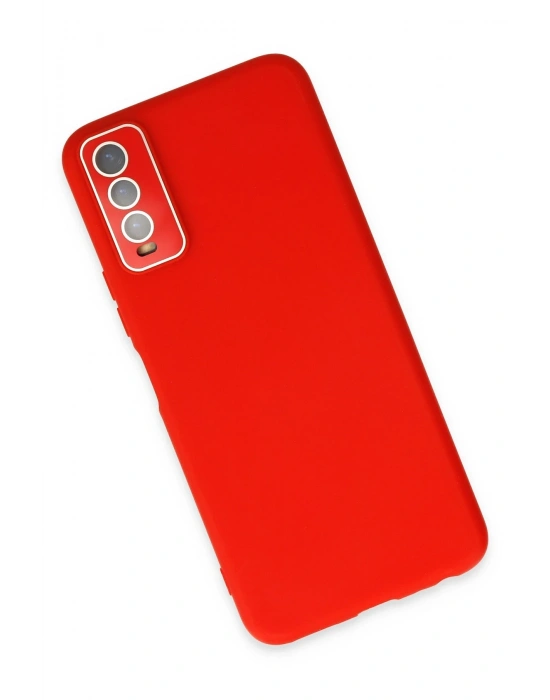 Newface Vivo Y11S Kılıf Lansman Glass Kapak - Kırmızı