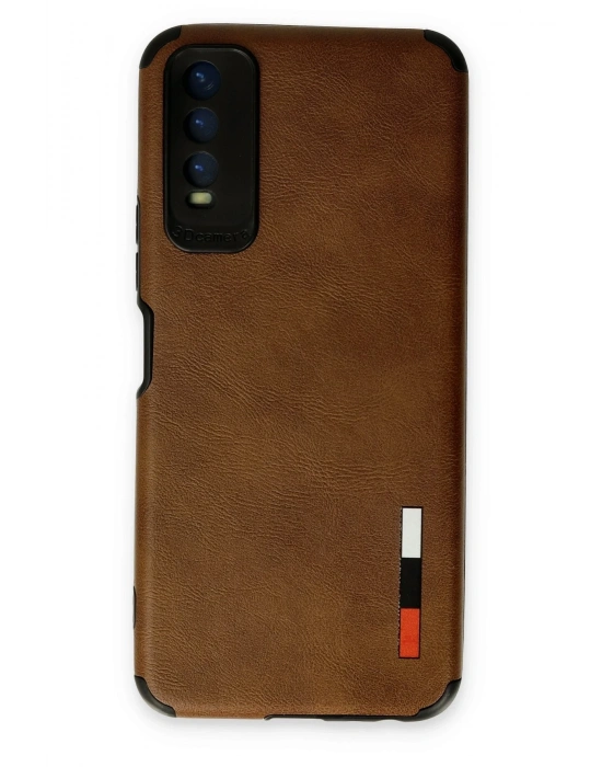 Newface Vivo Y11S Kılıf Loop Deri Silikon - Kahverengi