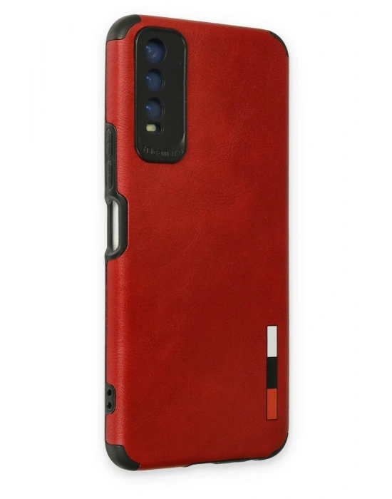 Newface Vivo Y11S Kılıf Loop Deri Silikon - Kırmızı