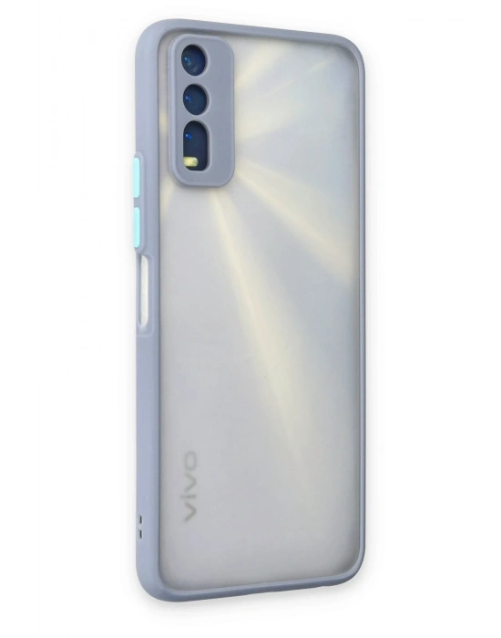 Newface Vivo Y11S Kılıf Montreal Silikon Kapak - Gri