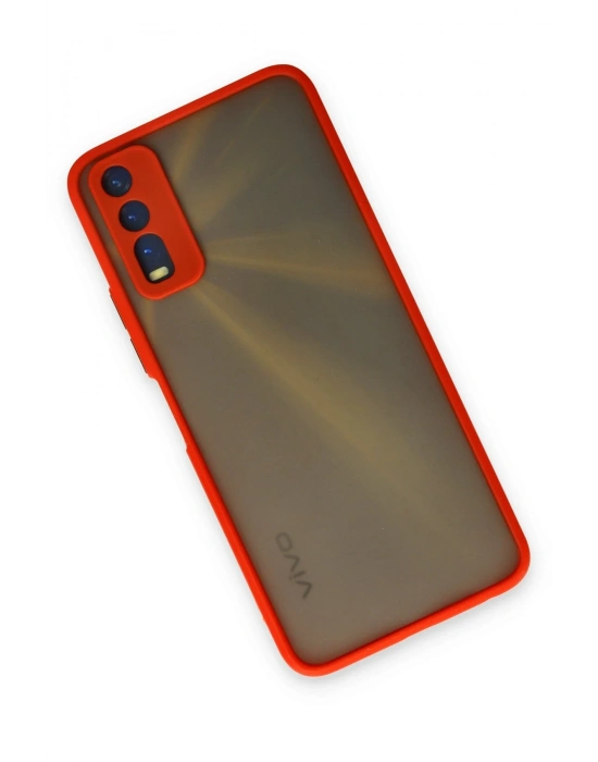 Newface Vivo Y11S Kılıf Montreal Silikon Kapak - Kırmızı