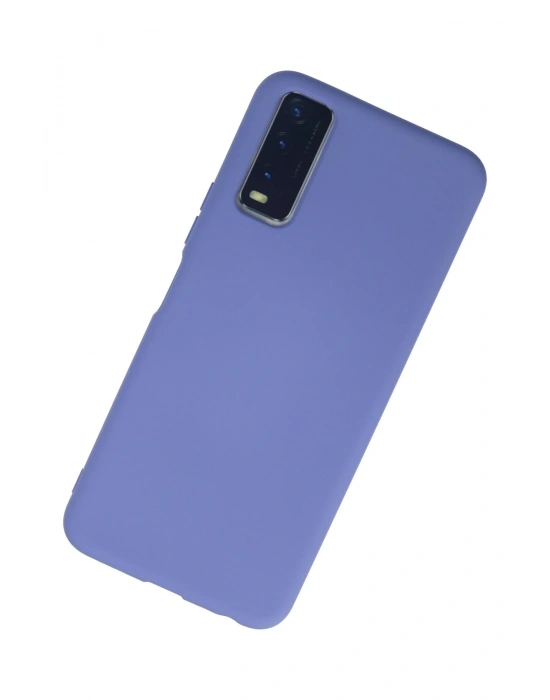Newface Vivo Y11S Kılıf Nano içi Kadife Silikon - Lila