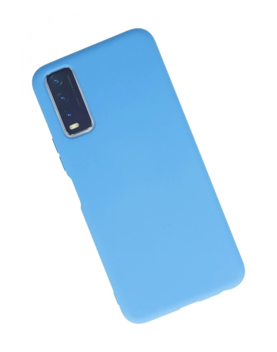 Newface Vivo Y11S Kılıf Nano içi Kadife Silikon - Mavi