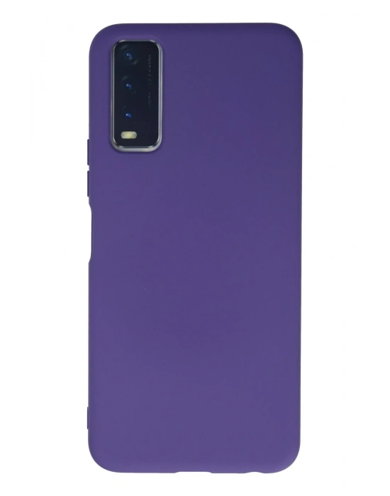 Newface Vivo Y11S Kılıf Nano içi Kadife Silikon - Mor