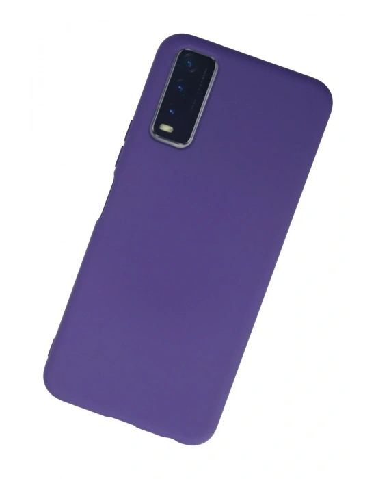 Newface Vivo Y11S Kılıf Nano içi Kadife Silikon - Mor