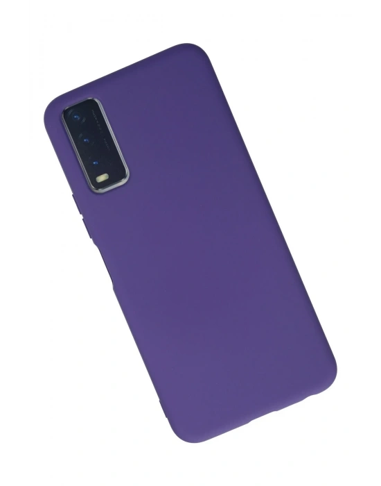 Newface Vivo Y11S Kılıf Nano içi Kadife Silikon - Mor