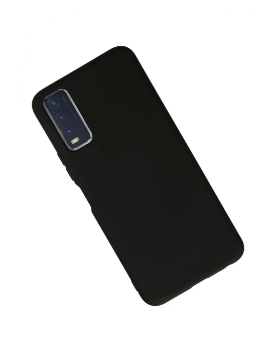 Newface Vivo Y11S Kılıf Nano içi Kadife Silikon - Siyah