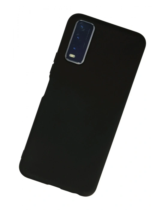 Newface Vivo Y11S Kılıf Nano içi Kadife Silikon - Siyah