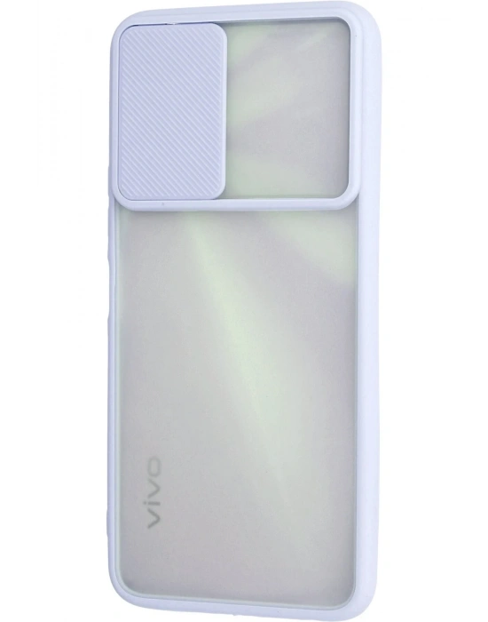 Newface Vivo Y11S Kılıf Palm Buzlu Kamera Sürgülü Silikon - Lila