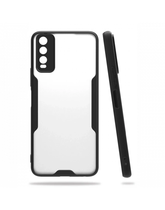 Newface Vivo Y11S Kılıf Platin Silikon - Siyah