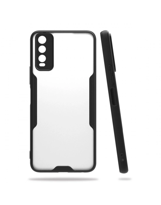 Newface Vivo Y11S Kılıf Platin Silikon - Siyah