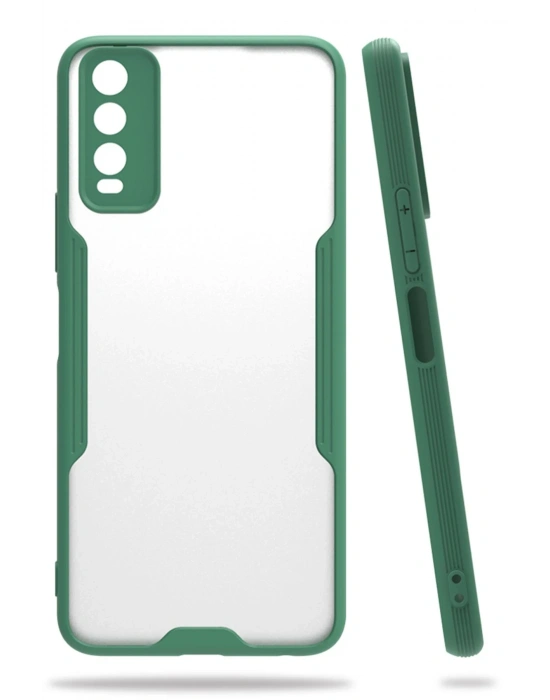 Newface Vivo Y11S Kılıf Platin Silikon - Yeşil