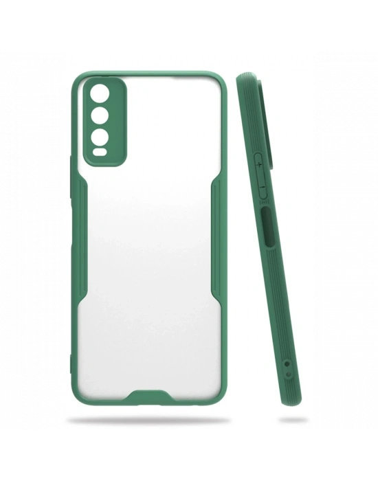 Newface Vivo Y11S Kılıf Platin Silikon - Yeşil