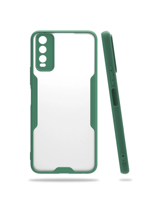Newface Vivo Y11S Kılıf Platin Silikon - Yeşil