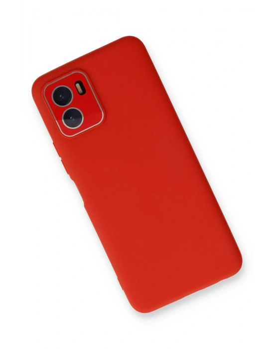 Newface Vivo Y15S Kılıf Lansman Glass Kapak - Kırmızı