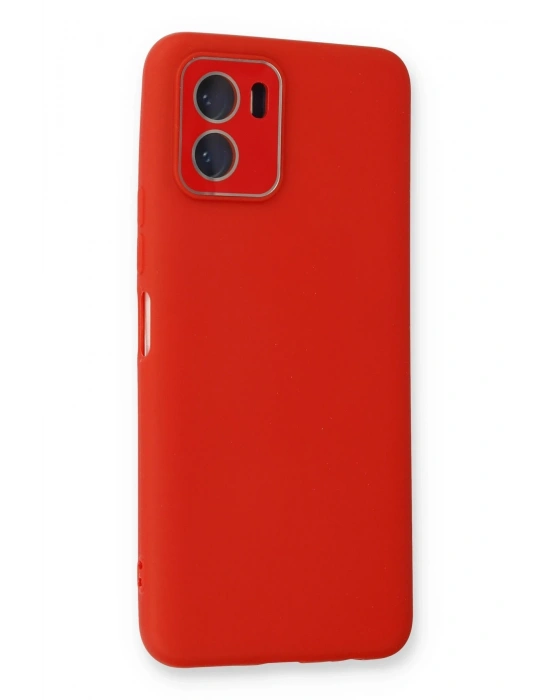 Newface Vivo Y15S Kılıf Lansman Glass Kapak - Kırmızı