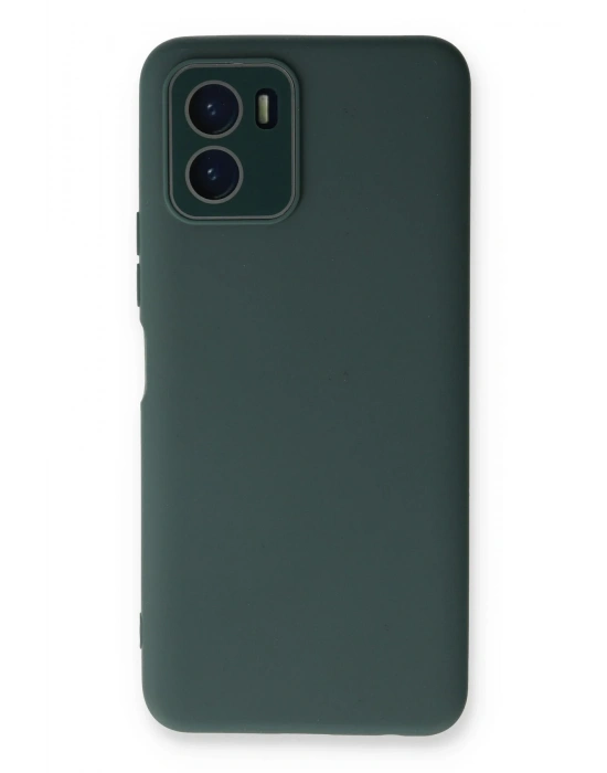 Newface Vivo Y15S Kılıf Lansman Glass Kapak - Koyu Yeşil