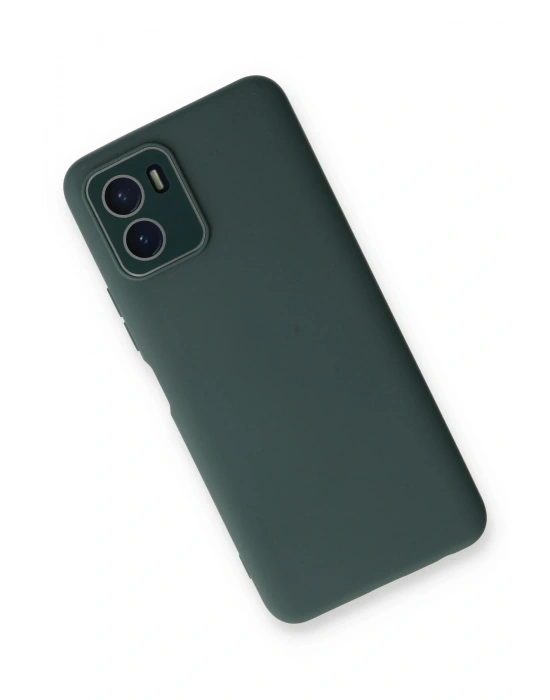 Newface Vivo Y15S Kılıf Lansman Glass Kapak - Koyu Yeşil