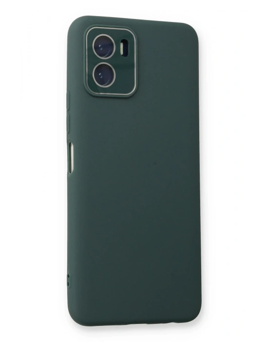 Newface Vivo Y15S Kılıf Lansman Glass Kapak - Koyu Yeşil