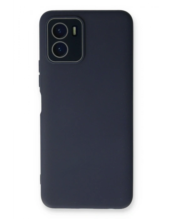 Newface Vivo Y15S Kılıf Lansman Glass Kapak - Lacivert