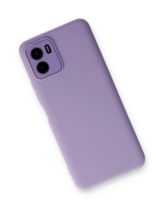 Newface Vivo Y15S Kılıf Lansman Glass Kapak - Lila