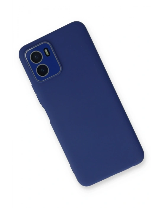 Newface Vivo Y15S Kılıf Lansman Glass Kapak - Sky Blue