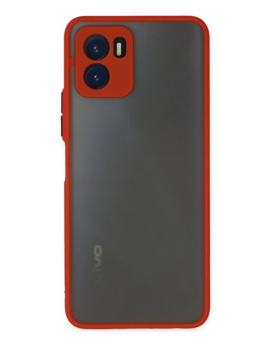 Newface Vivo Y15S Kılıf Montreal Silikon Kapak - Kırmızı