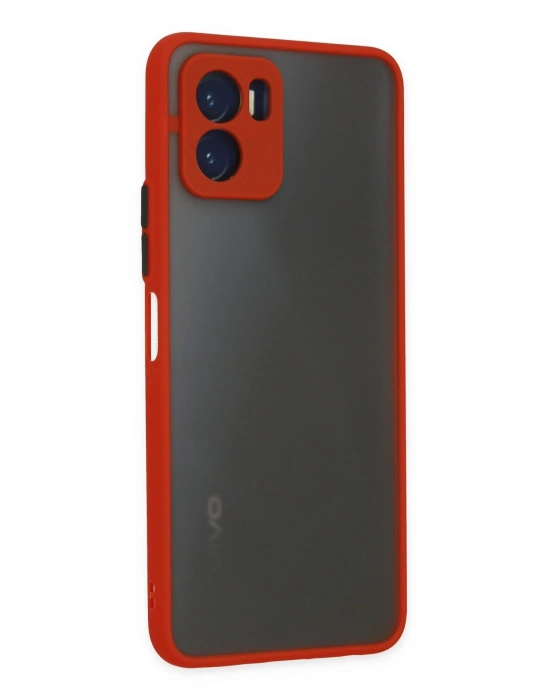 Newface Vivo Y15S Kılıf Montreal Silikon Kapak - Kırmızı