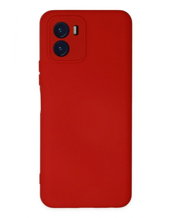 Newface Vivo Y15S Kılıf Nano içi Kadife Silikon - Kırmızı