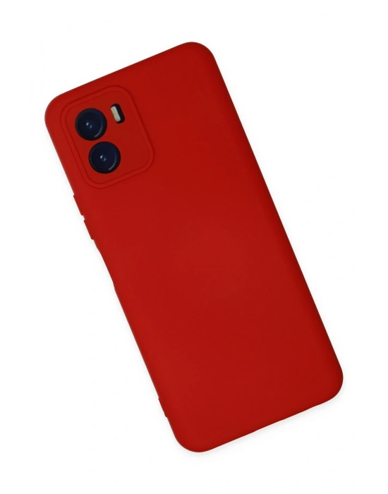 Newface Vivo Y15S Kılıf Nano içi Kadife Silikon - Kırmızı