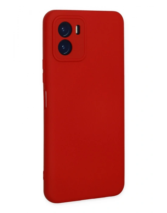 Newface Vivo Y15S Kılıf Nano içi Kadife Silikon - Kırmızı