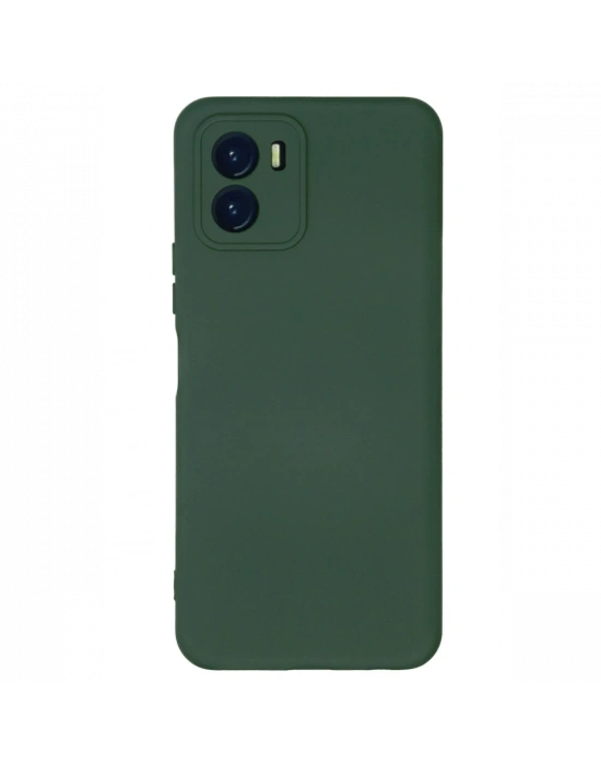 Newface Vivo Y15S Kılıf Nano içi Kadife Silikon - Koyu Yeşil