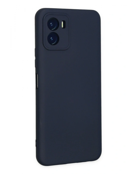 Newface Vivo Y15S Kılıf Nano içi Kadife Silikon - Lacivert