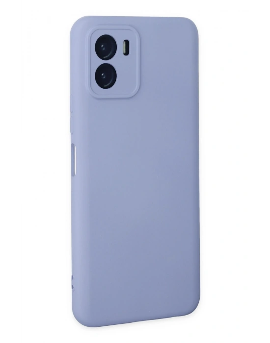 Newface Vivo Y15S Kılıf Nano içi Kadife Silikon - Lila