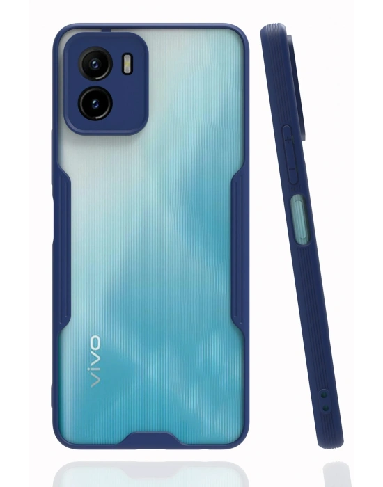 Newface Vivo Y15S Kılıf Platin Silikon - Lacivert