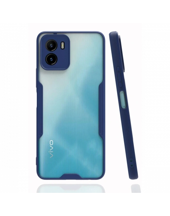 Newface Vivo Y15S Kılıf Platin Silikon - Lacivert