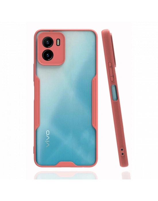 Newface Vivo Y15S Kılıf Platin Silikon - Pembe