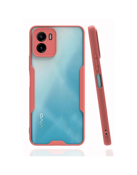 Newface Vivo Y15S Kılıf Platin Silikon - Pembe