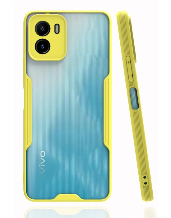 Newface Vivo Y15S Kılıf Platin Silikon - Sarı