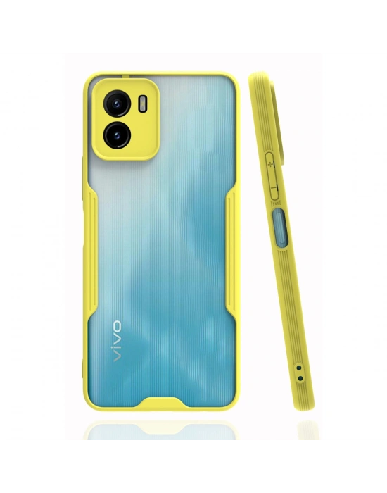 Newface Vivo Y15S Kılıf Platin Silikon - Sarı