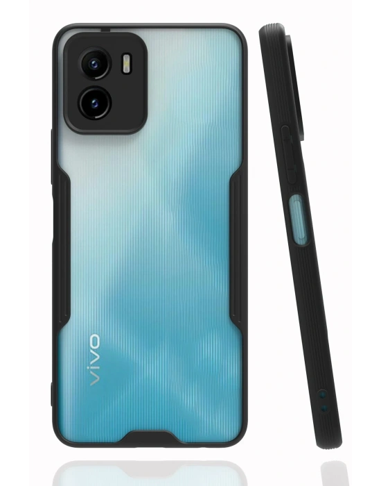 Newface Vivo Y15S Kılıf Platin Silikon - Siyah