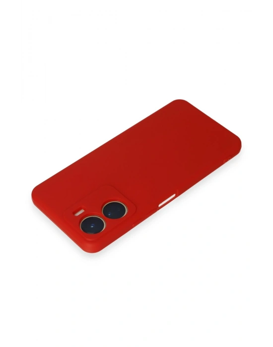 Newface Vivo Y16 Kılıf First Silikon - Kırmızı
