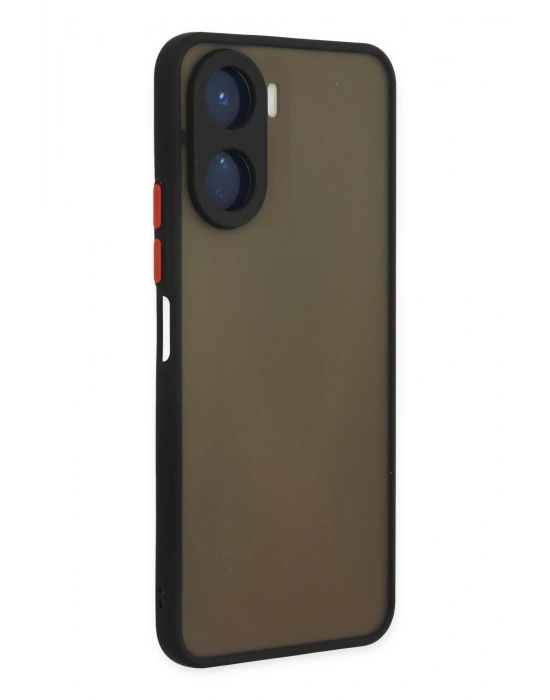 Newface Vivo Y16 Kılıf Montreal Silikon Kapak - Siyah