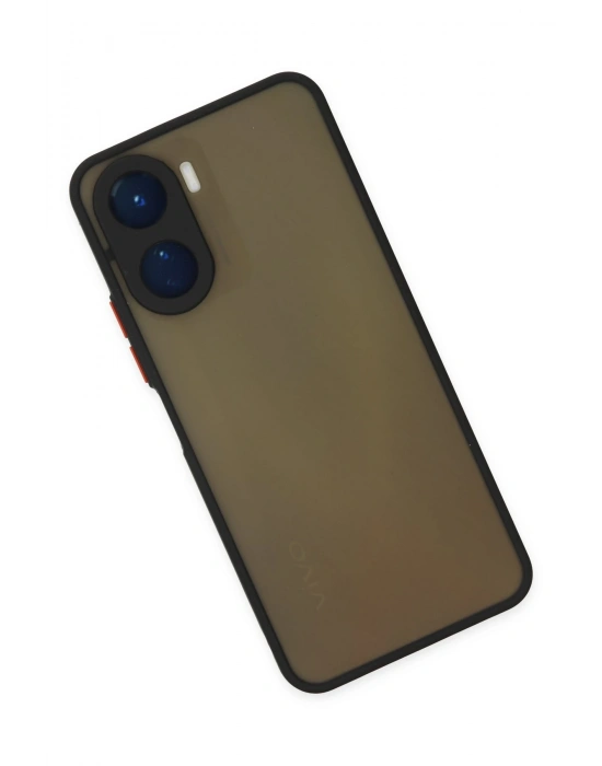 Newface Vivo Y16 Kılıf Montreal Silikon Kapak - Siyah