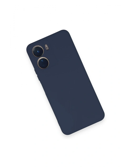 Newface Vivo Y16 Kılıf Nano içi Kadife Silikon - Lacivert