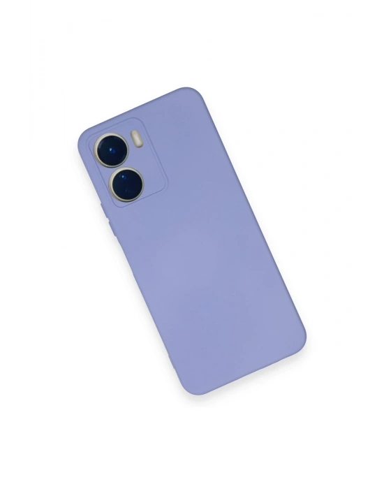 Newface Vivo Y16 Kılıf Nano içi Kadife Silikon - Lila