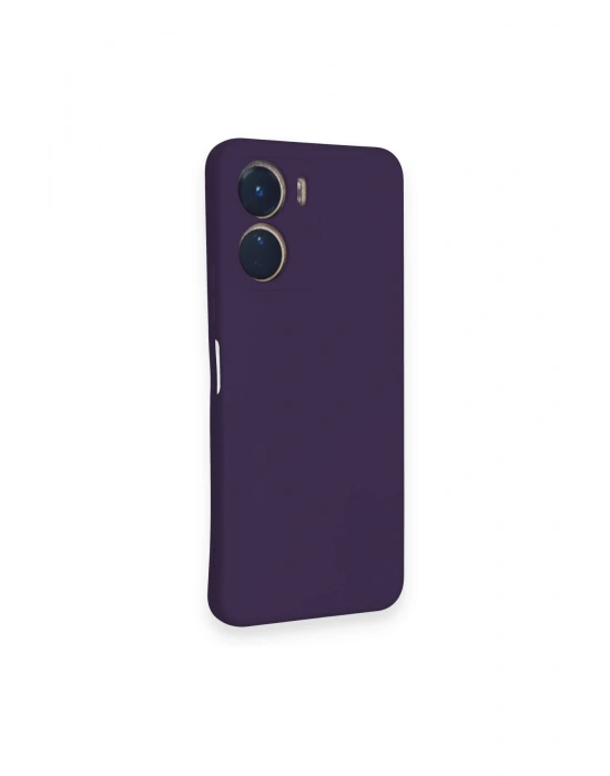 Newface Vivo Y16 Kılıf Nano içi Kadife Silikon - Mor