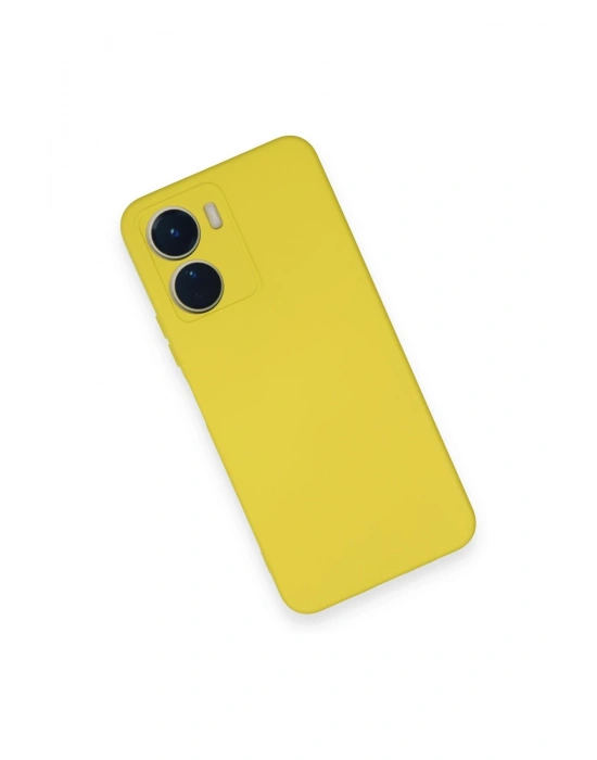 Newface Vivo Y16 Kılıf Nano içi Kadife Silikon - Sarı